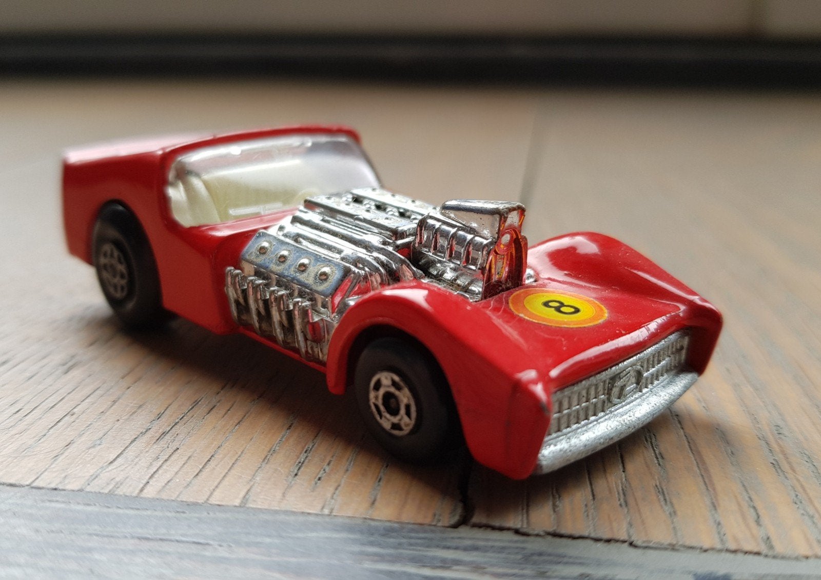 Matchbox Superfast Road Dragster 1970 - Rood, Ophalen of Verzenden, Gebruikt, Auto