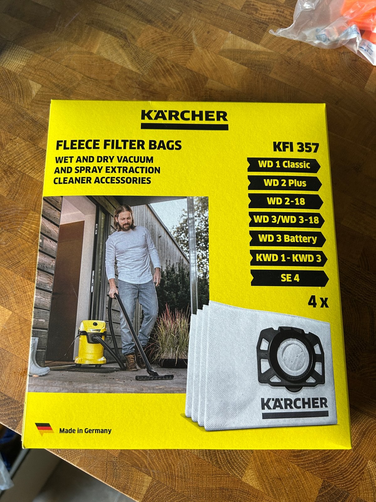 Kärcher stofzuigerzakken KFI 357 (4 stuks) - Nieuwstaat, Inclusief accessoires, Kärcher, Overige typen, Zo goed als nieuw