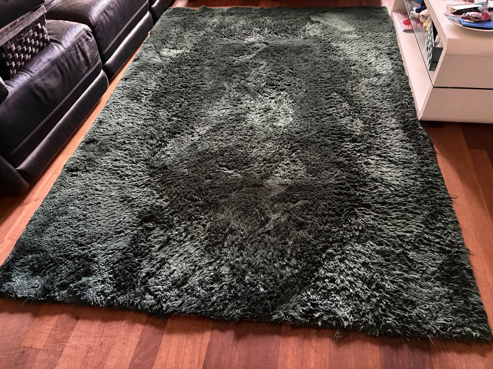 Groen Vloerkleed 230 x 160 cm, Huis en Inrichting, Ophalen, Gebruikt, 150 tot 200 cm, 200 cm of meer