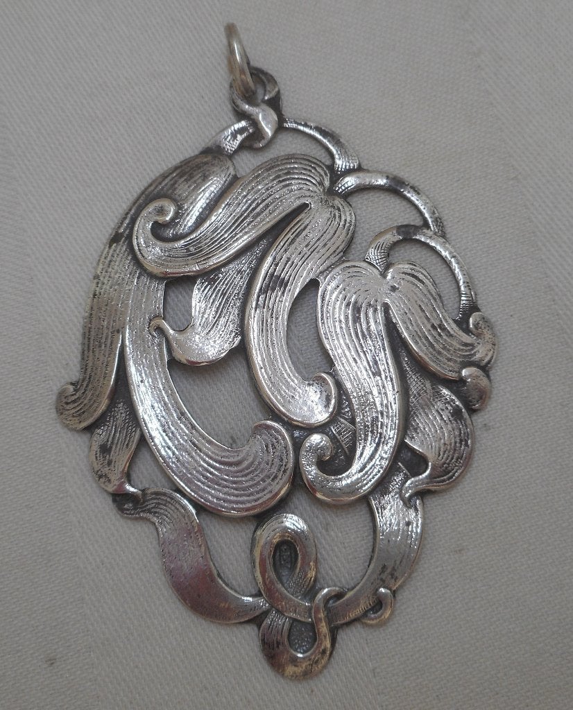 Zilveren Art Nouveau hanger Alex Meijer nr.134, Verzenden, Gebruikt, Zilver, Zilver
