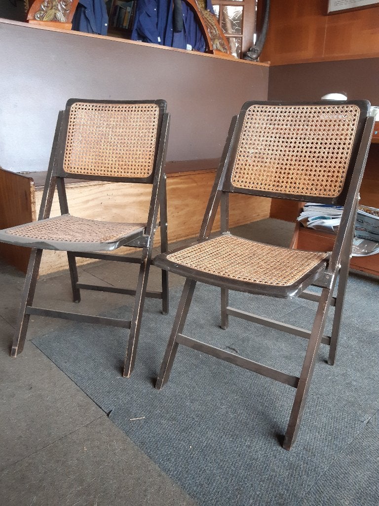 Klapstoel, Ophalen, Gebruikt, Twee, Bruin