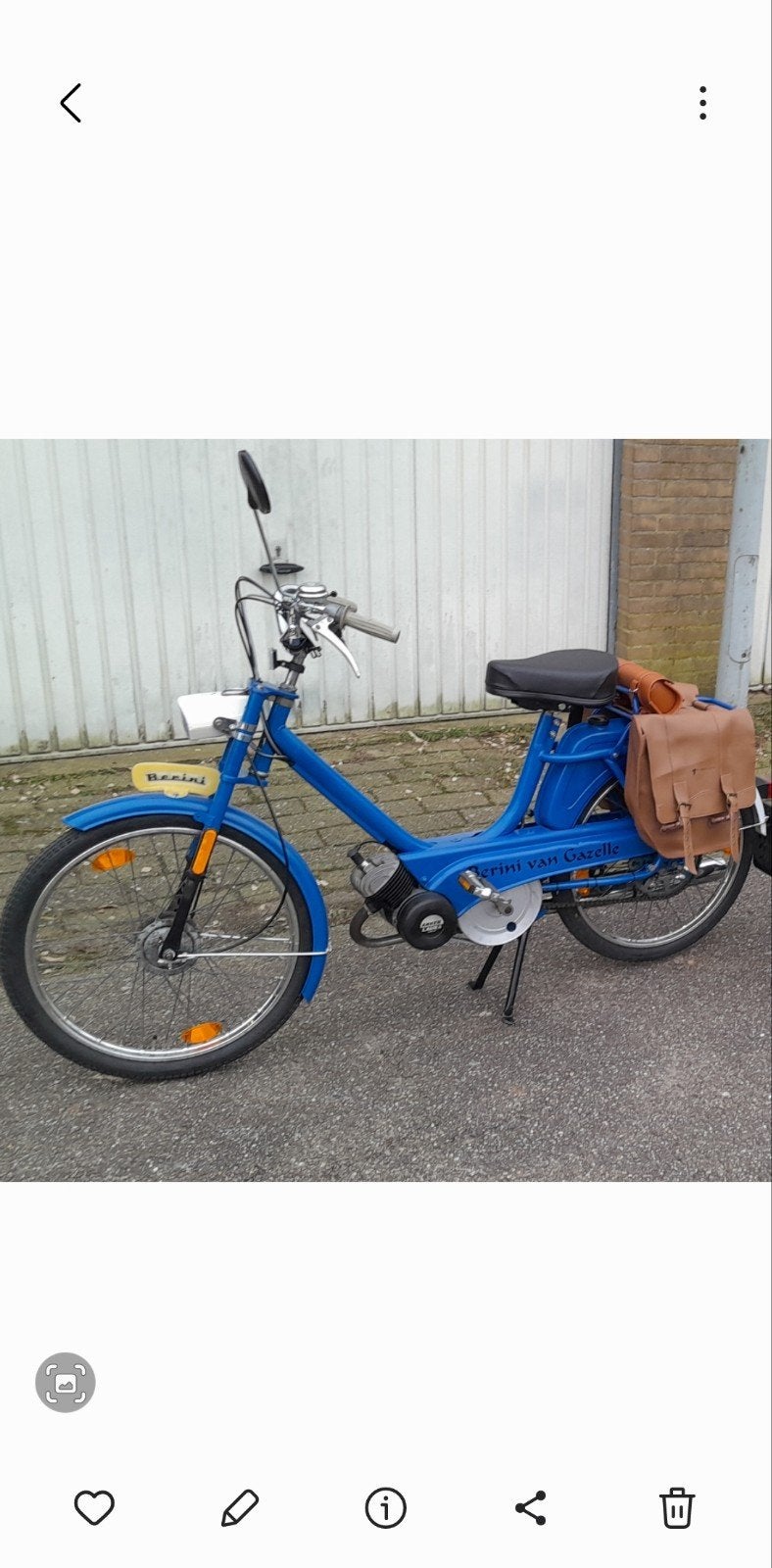 Brommer Gazelle Berini, Maximaal 45 km/u, 0 versnellingen, 50 cc, Ophalen