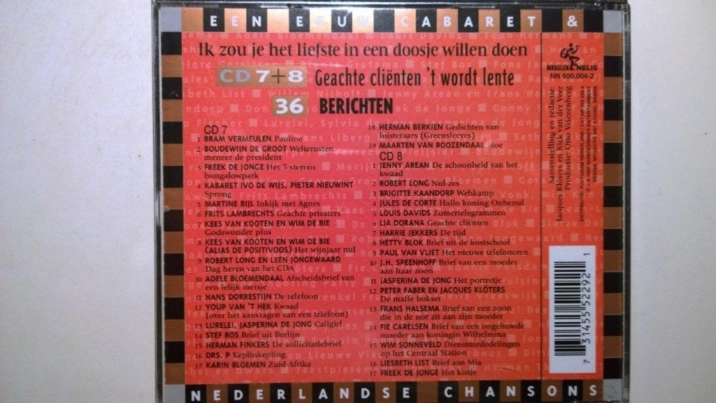 Ik Zou Je Het Liefste In Een Doosje Willen Doen (CD 7 & 8), Ophalen of Verzenden, Zo goed als nieuw, Album