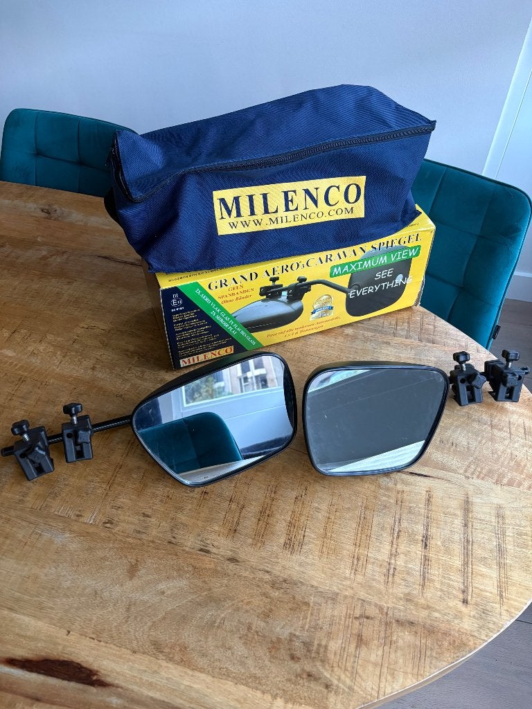 Milenco caravan spiegels grand aero3, Ophalen, Gebruikt