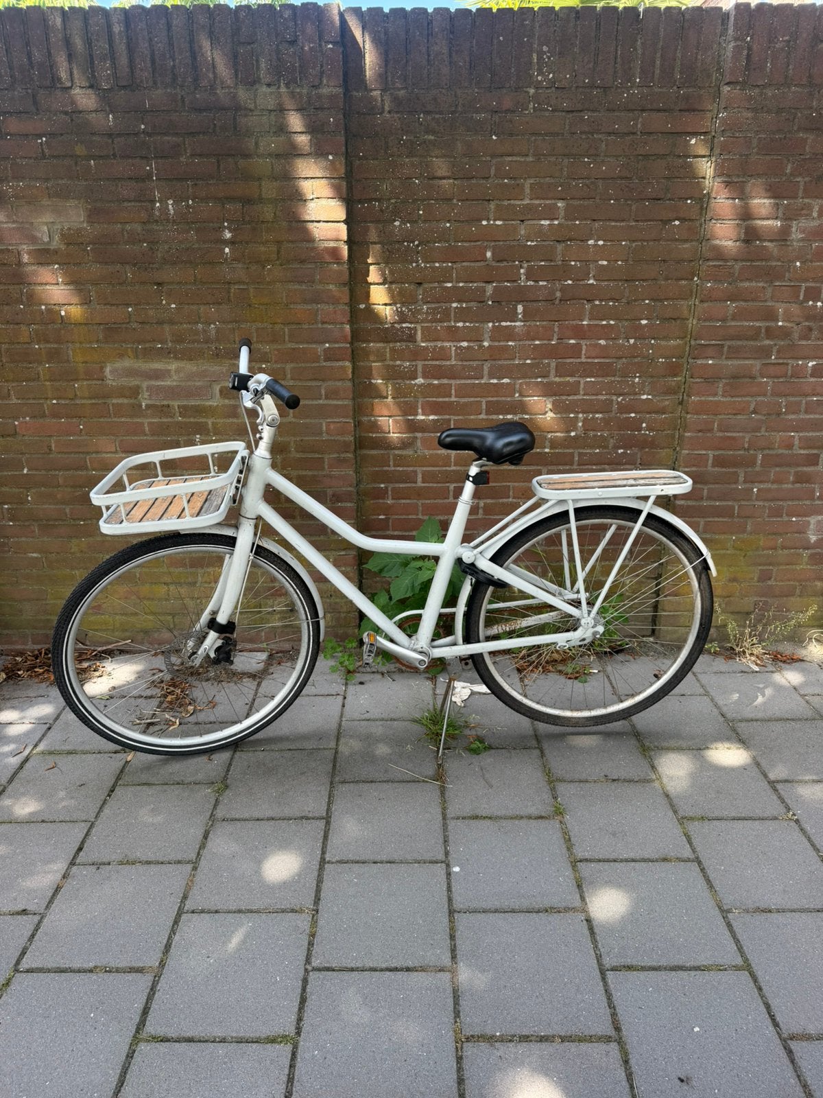 Unisex fiets met mandje en versnellingen, Fietsen en Brommers, Fietsen | Dames | Damesfietsen, Ophalen, Gebruikt, Overige merken