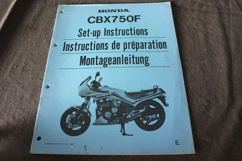 Honda CBX750F 1984 motorcycle set up manual, Ophalen of Verzenden, Honda