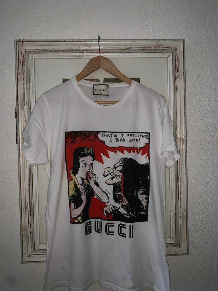 Gucci Sneeuwwitje T-shirt XL, Ophalen of Verzenden, Zo goed als nieuw, Maat 56/58 (XL), Wit