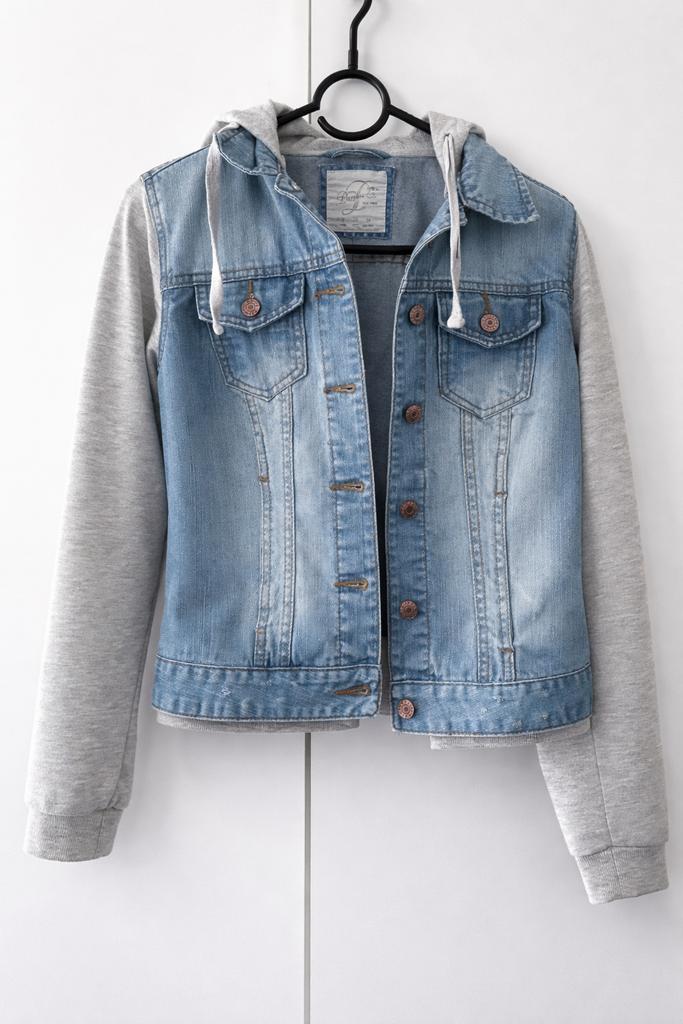 Denim Co blauwe spijkerjas met capuchon – maat 34 jas zomer, Ophalen of Verzenden, Gedragen