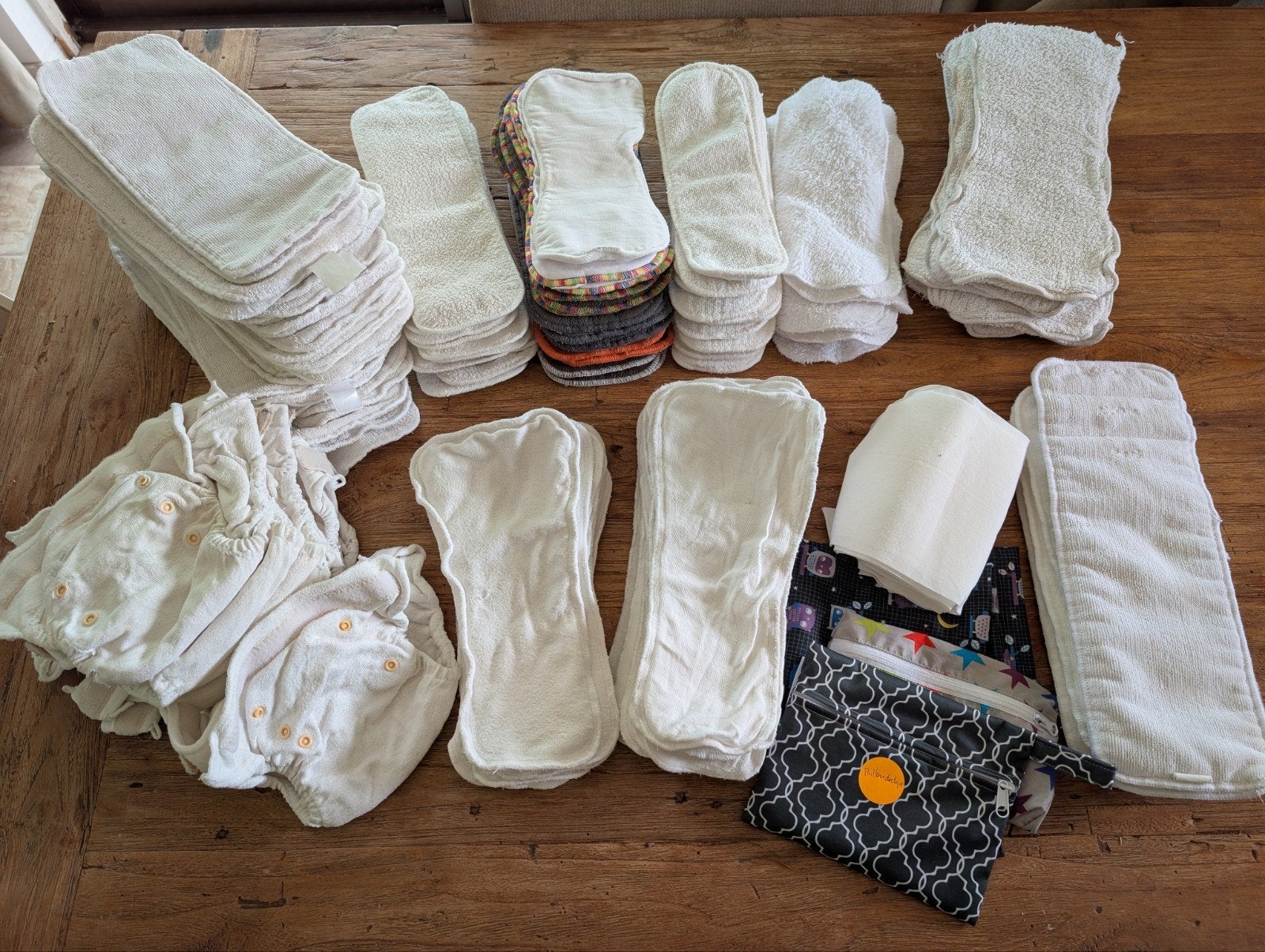 150 delig pakket wasbare luiers, Ophalen of Verzenden, Gebruikt