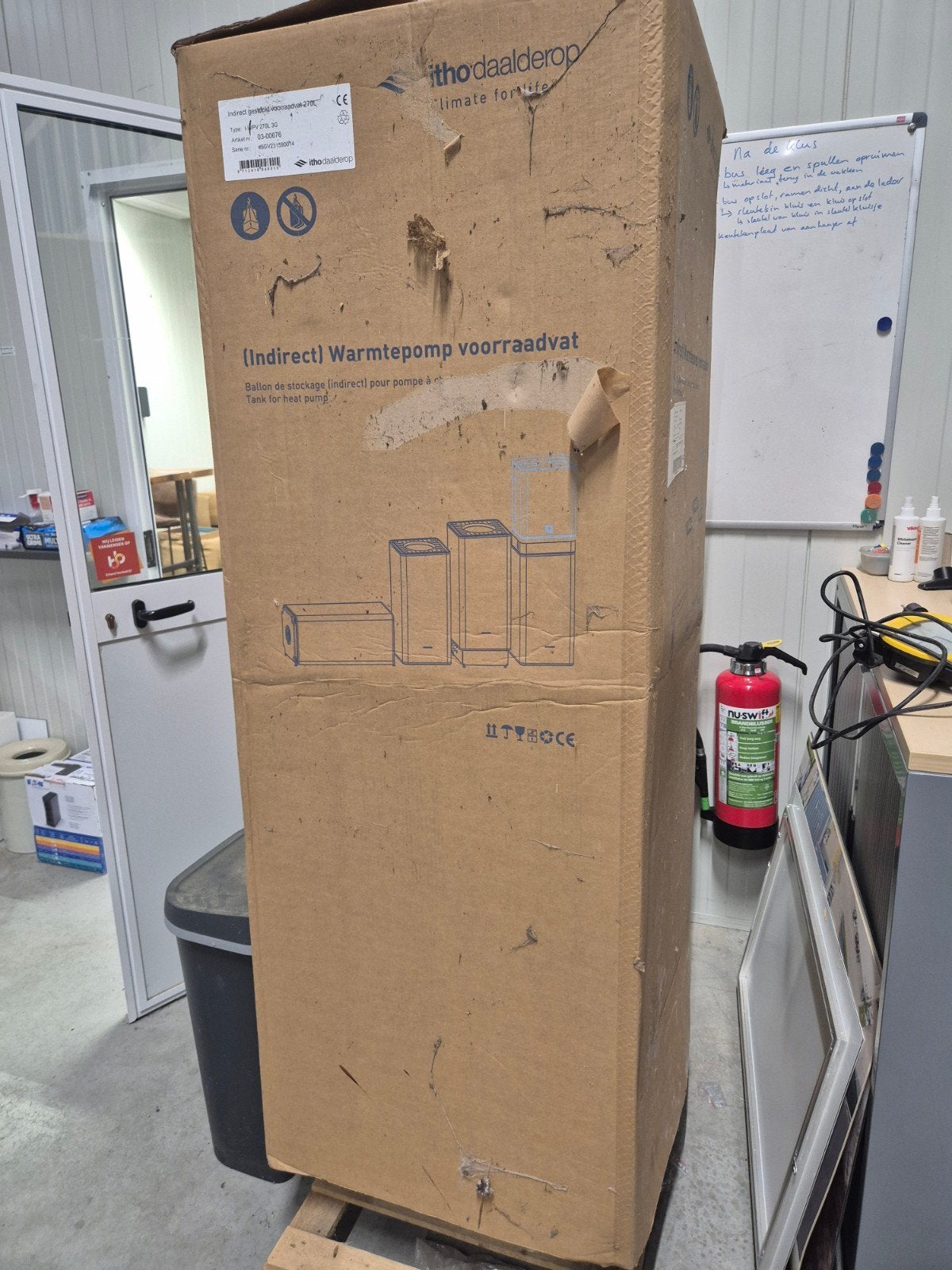 Itho Daalderop WPV 270L 3G RVS Voorraadvat, Ophalen
