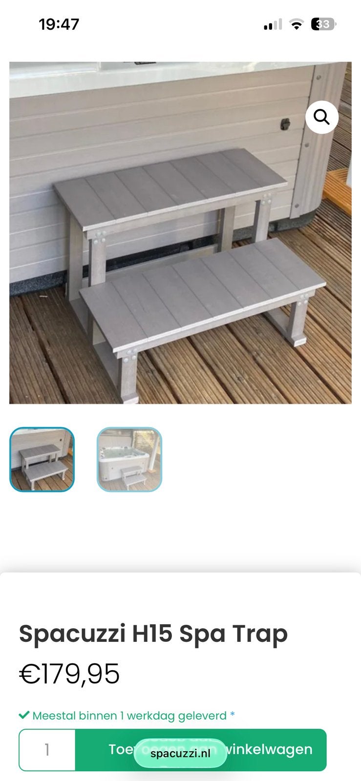 Spacuzzi H15 spa trap, jacuzzi, Ophalen of Verzenden, Nieuw, Trap