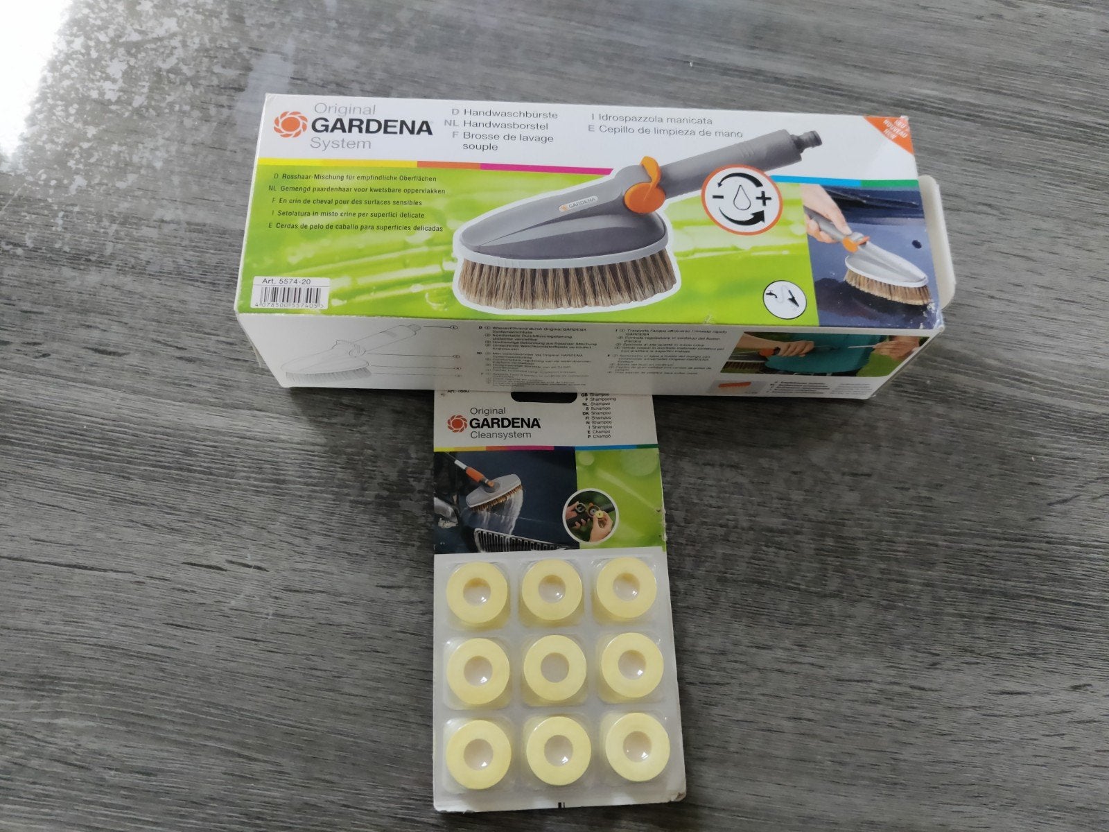 Gardena Handwasborstel Comfort met Shampoo, Ophalen of Verzenden, Zo goed als nieuw