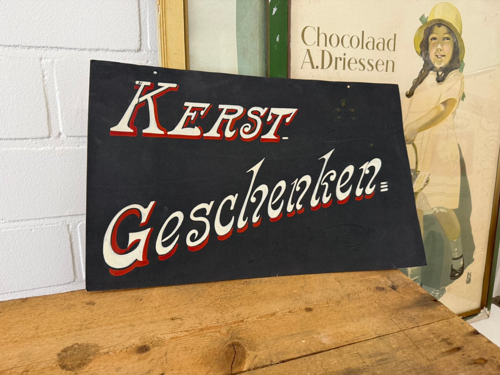 Oud reclameblad kerst geschenken winkel kruidenier winkelier, Ophalen of Verzenden, Zo goed als nieuw, Reclamebord