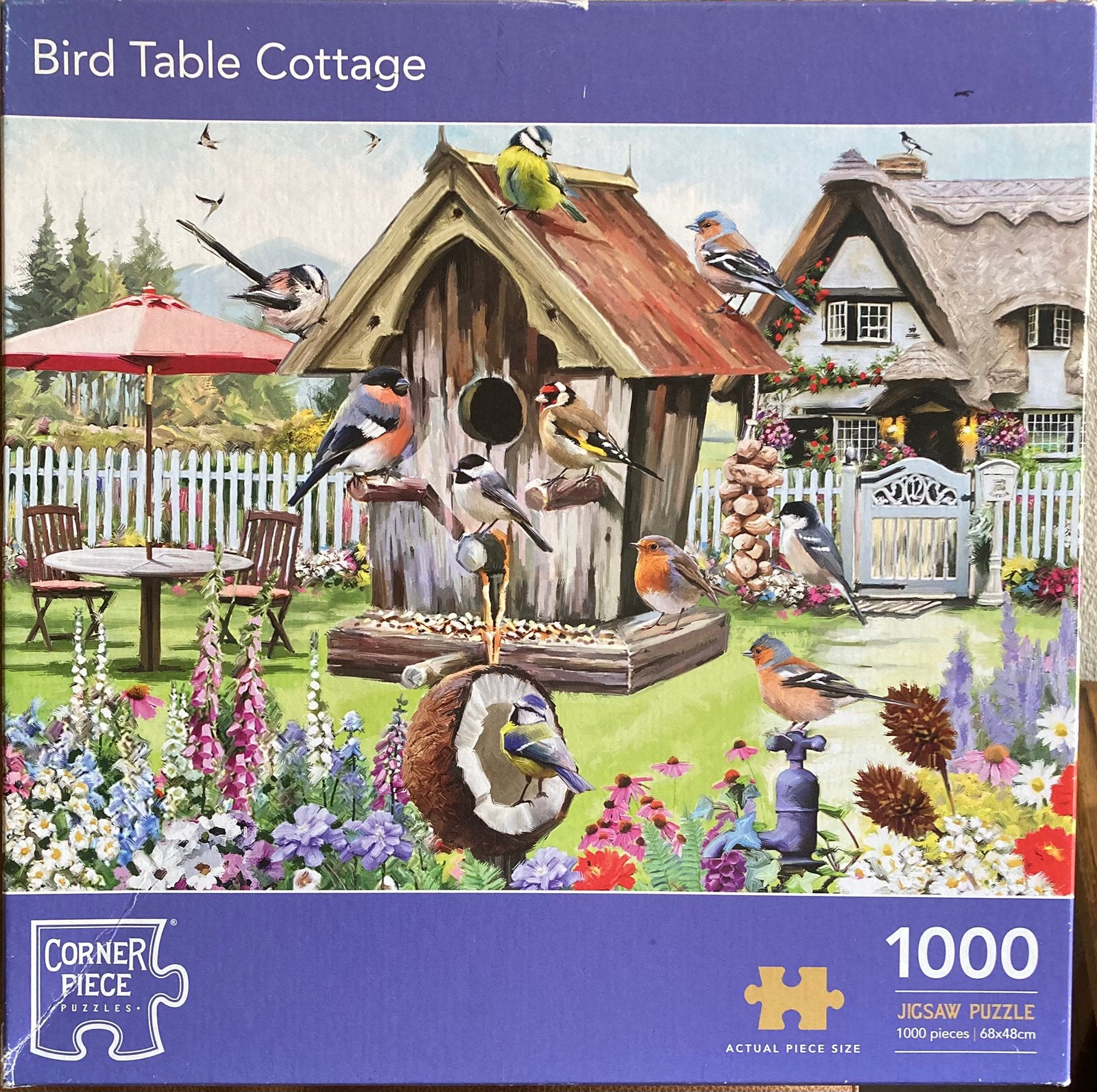 Corner Pieces 1000🧩  Bird Table Cottage, Ophalen of Verzenden, 500 t/m 1500 stukjes, Zo goed als nieuw, Legpuzzel
