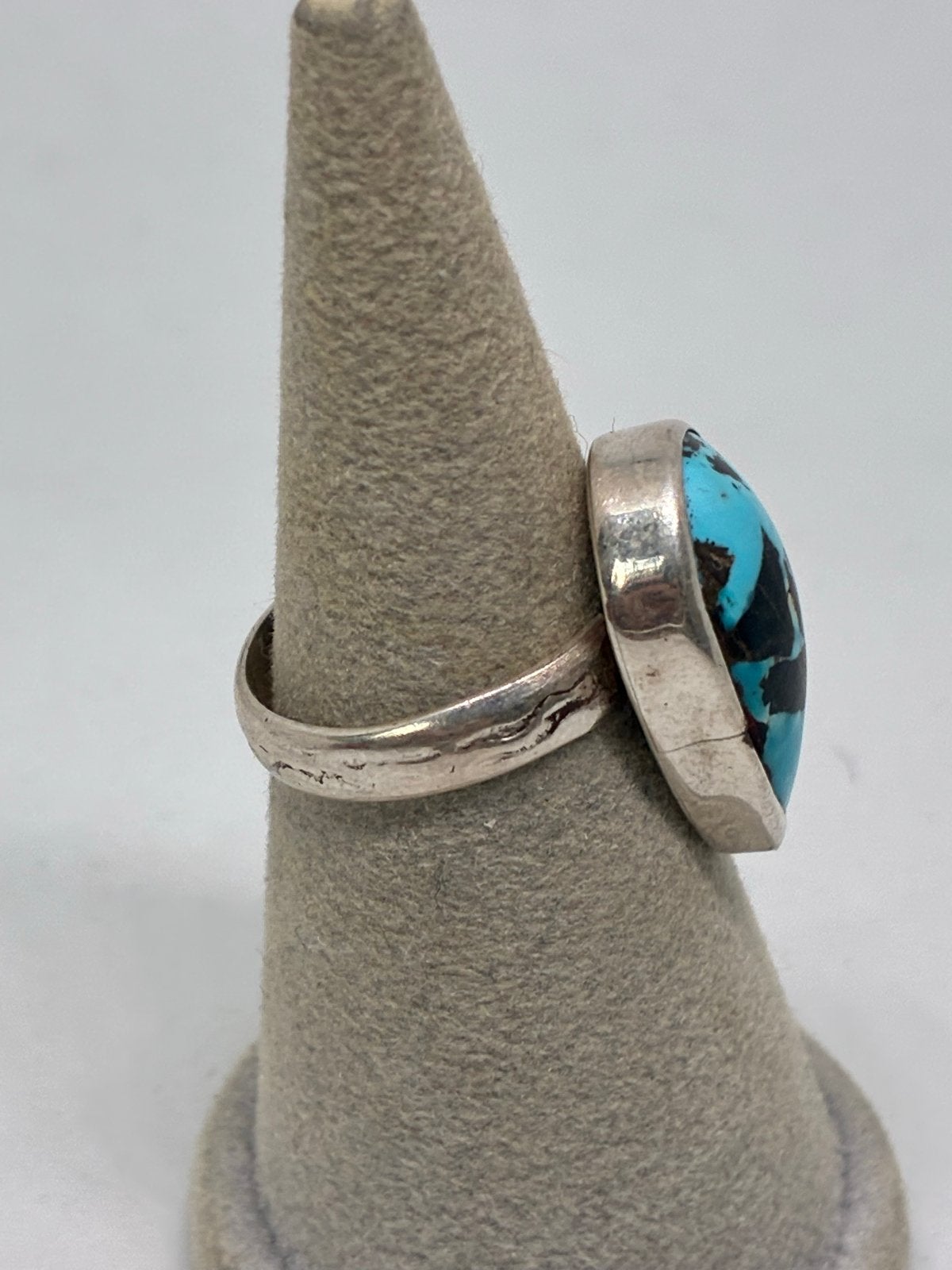 Verstelbare Zilveren Ring met Echte Turkoois Steen (925), Sieraden, Tassen en Uiterlijk, Ringen, Zilver en edelstenen, Info@zilver.com