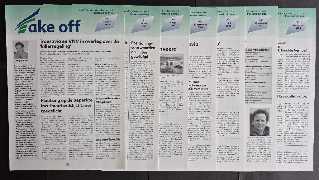 7 nummers van Transavia Take off (N198), Ophalen of Verzenden, Gebruikt, Boek of Tijdschrift