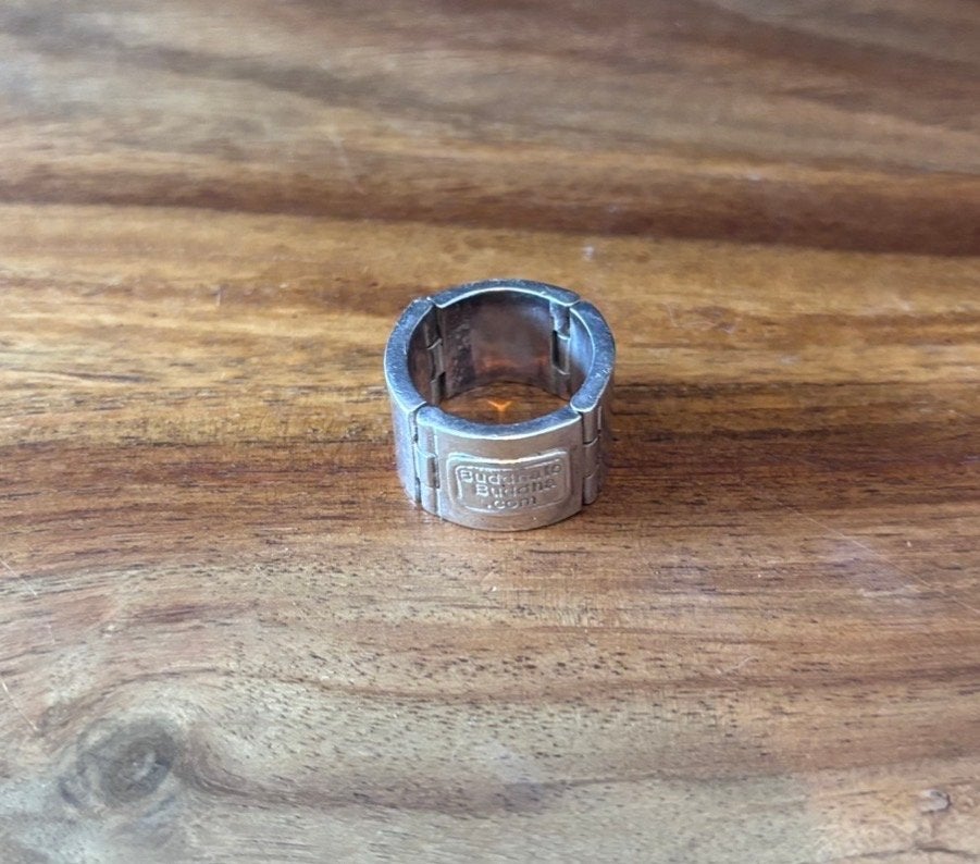 Buddha to Buddha ring, zilver, maat 19, Gebruikt, 19 tot 20, Ophalen of Verzenden, Dame of Heer