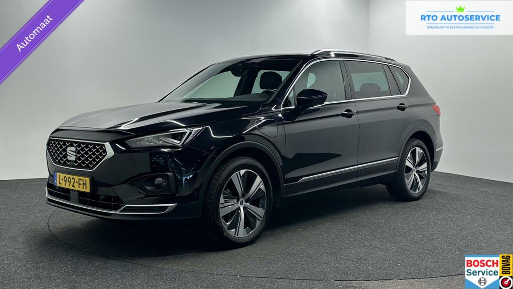 Seat Tarraco 1.4 TSI e-Hybrid PHEV Xcellence PANO-LEDER-LED-, Auto's, Euro 6, 4 cilinders, Zwart, Hybride Elektrisch/Benzine