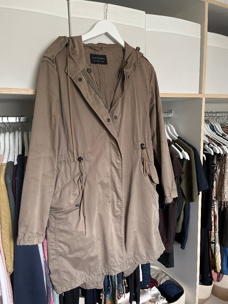 Jas ALLSAINTS, Allsaints, Gedragen, Groen, Ophalen