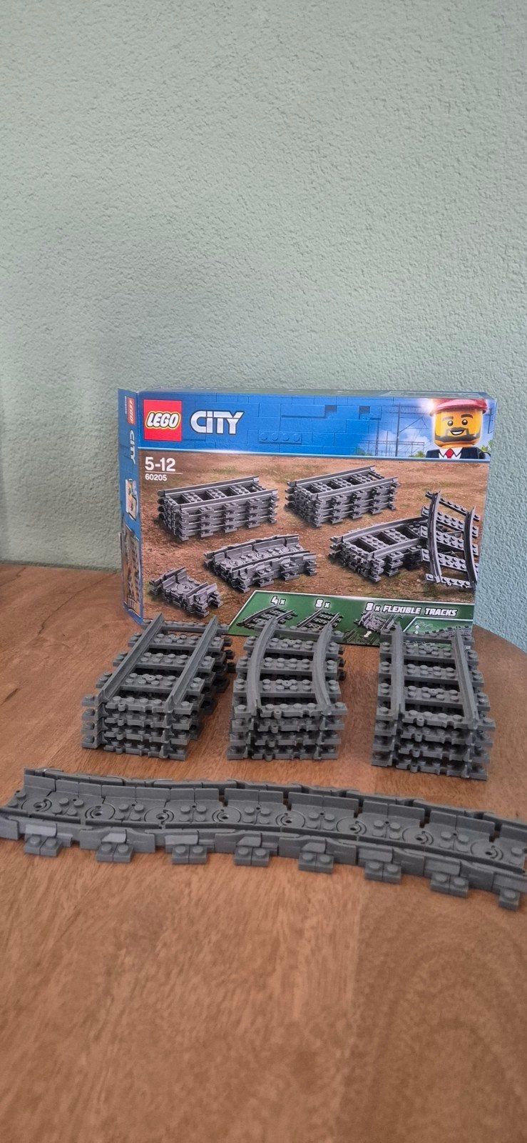 LEGO City Treinrails 60205 met doos - Rechte & Flexibele, Kinderen en Baby's, Speelgoed | Duplo en Lego, Lego, Ophalen of Verzenden