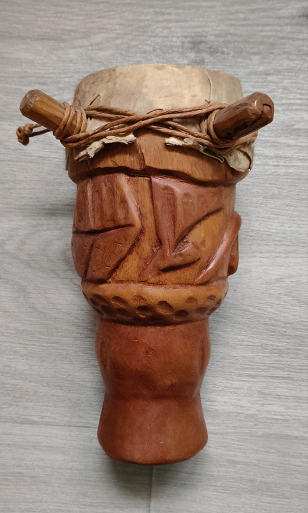 Decoratieve Afrikaanse Trommel - Handgesneden Hout, Ophalen of Verzenden