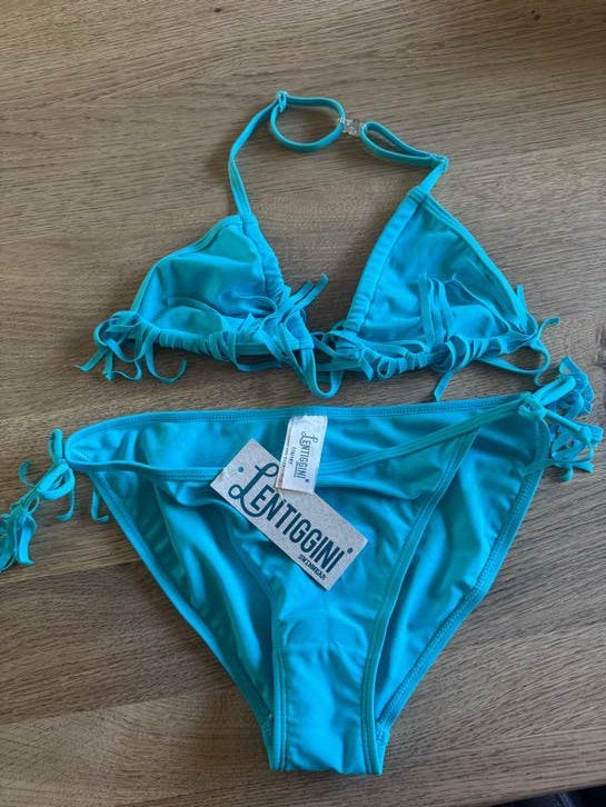 Nieuwe Lentiggini Bikini - Maat 176 - Turquoise, Bikiniset, Meisje, Nieuw, Ophalen of Verzenden