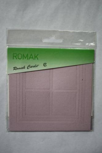 2 pakjes Romak kaarten 4 Vensterkaders lila 250 gr, Ophalen of Verzenden, Nieuw, Overige thema's, Blanco kaart of Basiskaart