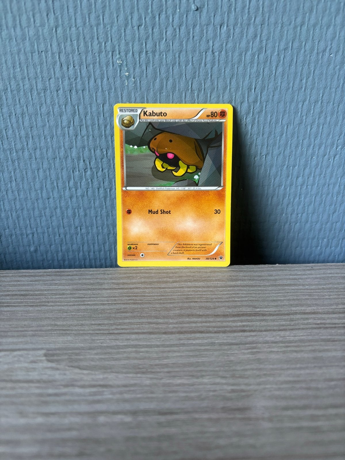 Kabuto Pokémon kaart - Restauratie - Mud Shot, Verzenden, Gebruikt, Losse kaart