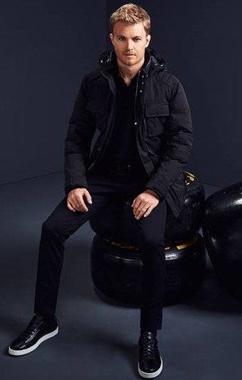 Hugo Boss Darik donsjas Mercedes Petronas F1 parka Hamilton, Maat 52/54 (L), Zwart, Ophalen of Verzenden, Zo goed als nieuw