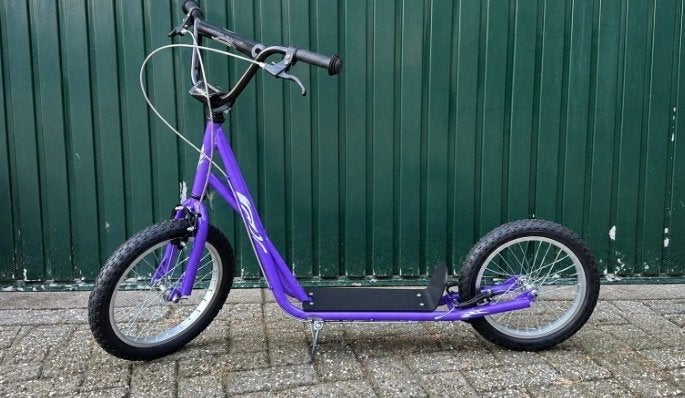 Nieuwe paarse Kickbike step met handremmen, Ophalen, Onbekend, Nieuw, Onbekend