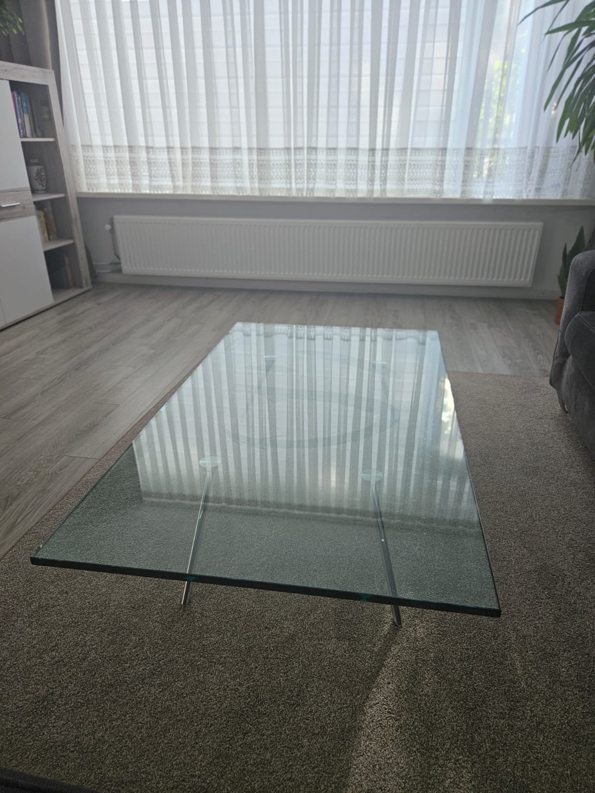 Salon tafel glas, Ophalen, 100 tot 150 cm, Vierkant, 50 tot 100 cm