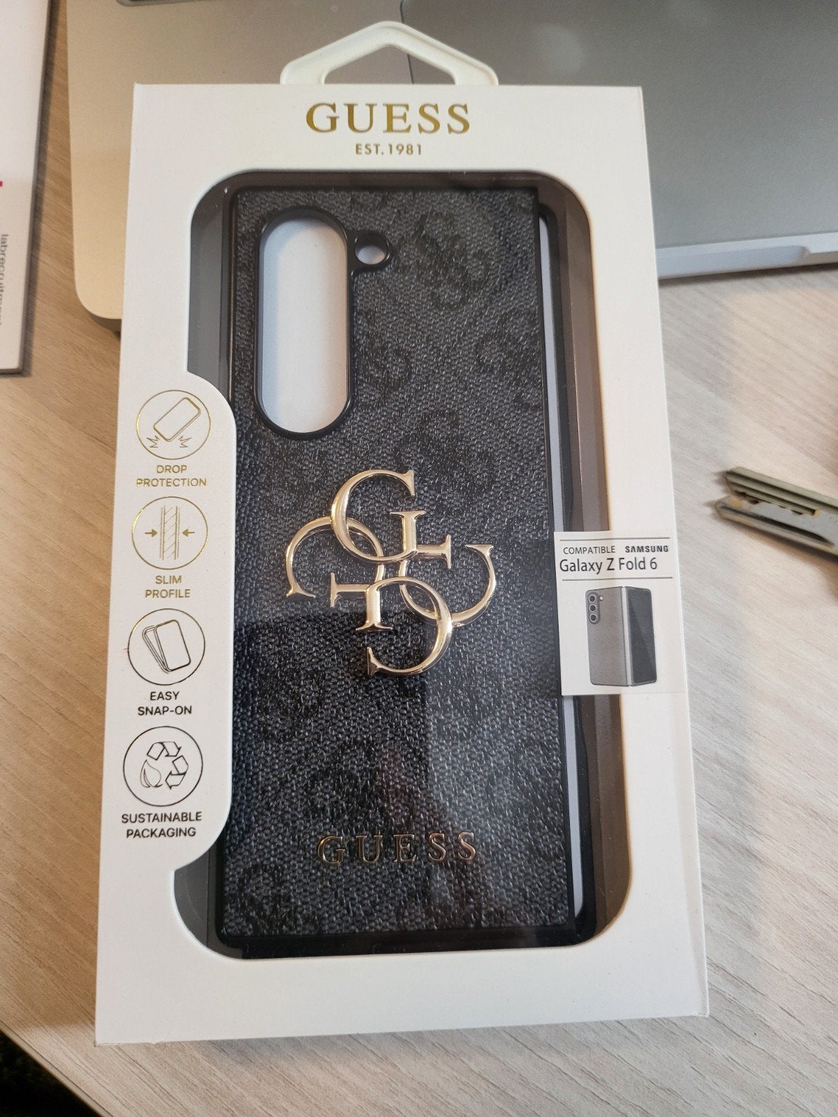 Guess Hoesje voor Samsung Galaxy Z Fold 6 - Zwart, Ophalen of Verzenden, Nieuw, Overige modellen, Hoesje of Tasje