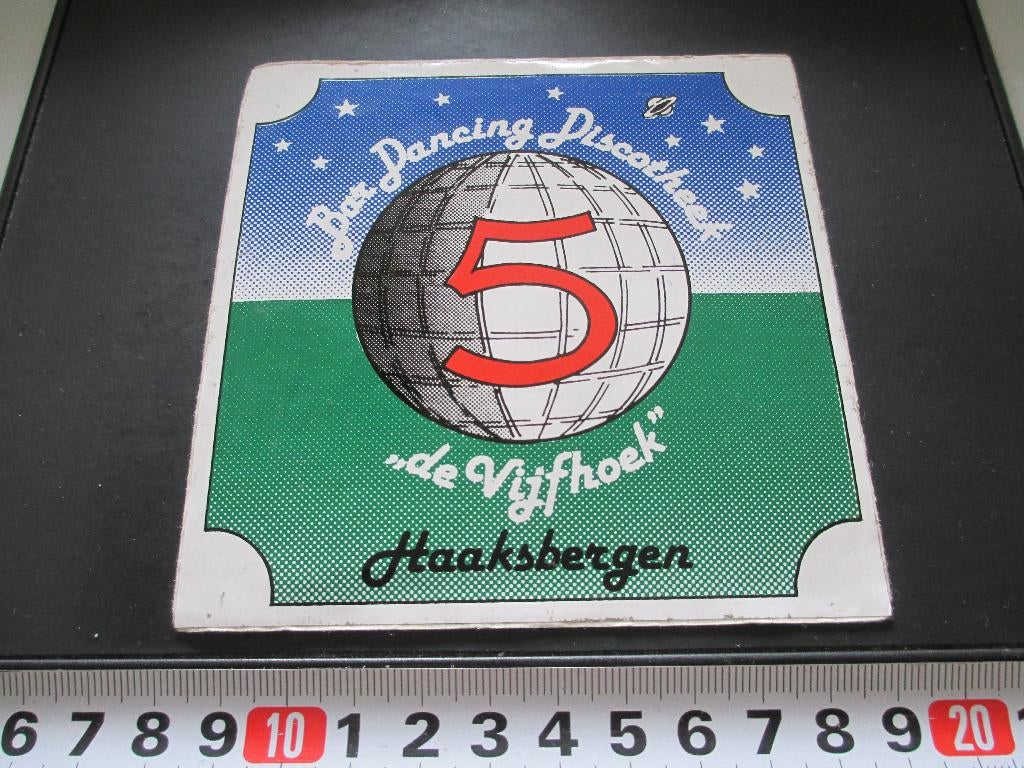 sticker haaksbergen bar dancing discotheek DE VIJFHOEK, Ophalen, Zo goed als nieuw