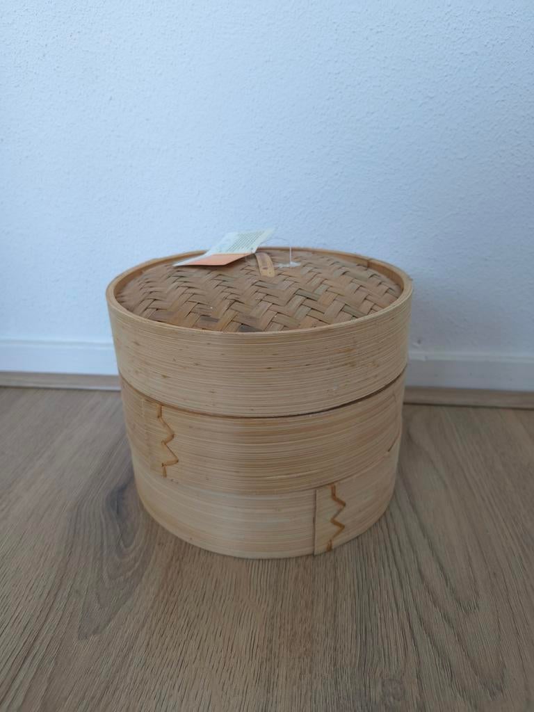Fair Trade Bamboe Stoommandje - Nieuw met prijskaartje, Overige typen, Nieuw, Ophalen of Verzenden, Natuurlijk materiaal