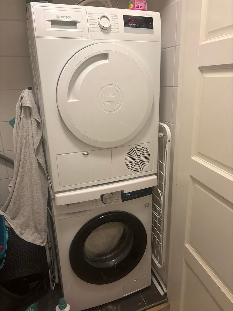Bosch Serie 4 Droger & Wisberg Wasmachine Set, Ophalen, Gebruikt