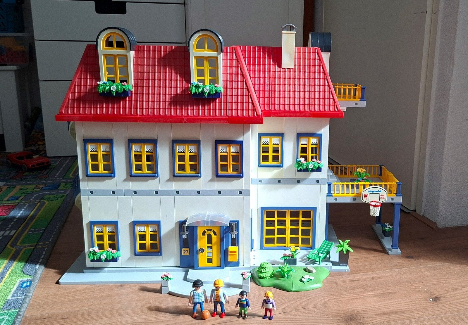 Playmobil Modern Woonhuis 3965 + Uitbreiding 7337, Gebruikt, Gebouw, Complete set, Ophalen of Verzenden
