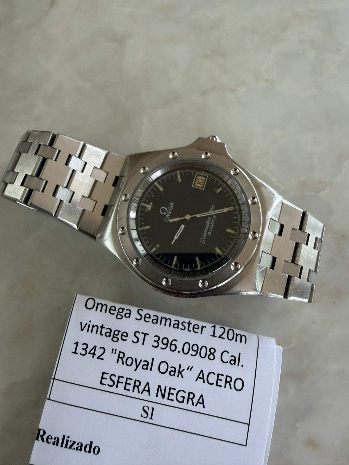 Omega ‘Alveoles’ / Royal Oak - Seamaster 120 396.098, Ophalen, Gebruikt, Staal, Omega