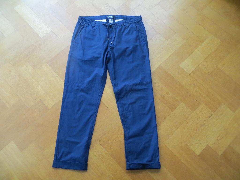 Bonprix Broek Donkerblauw elastiek en koord taille Mt XL, Bonprix, Blauw, Maat 46/48 (XL) of groter, Ophalen of Verzenden