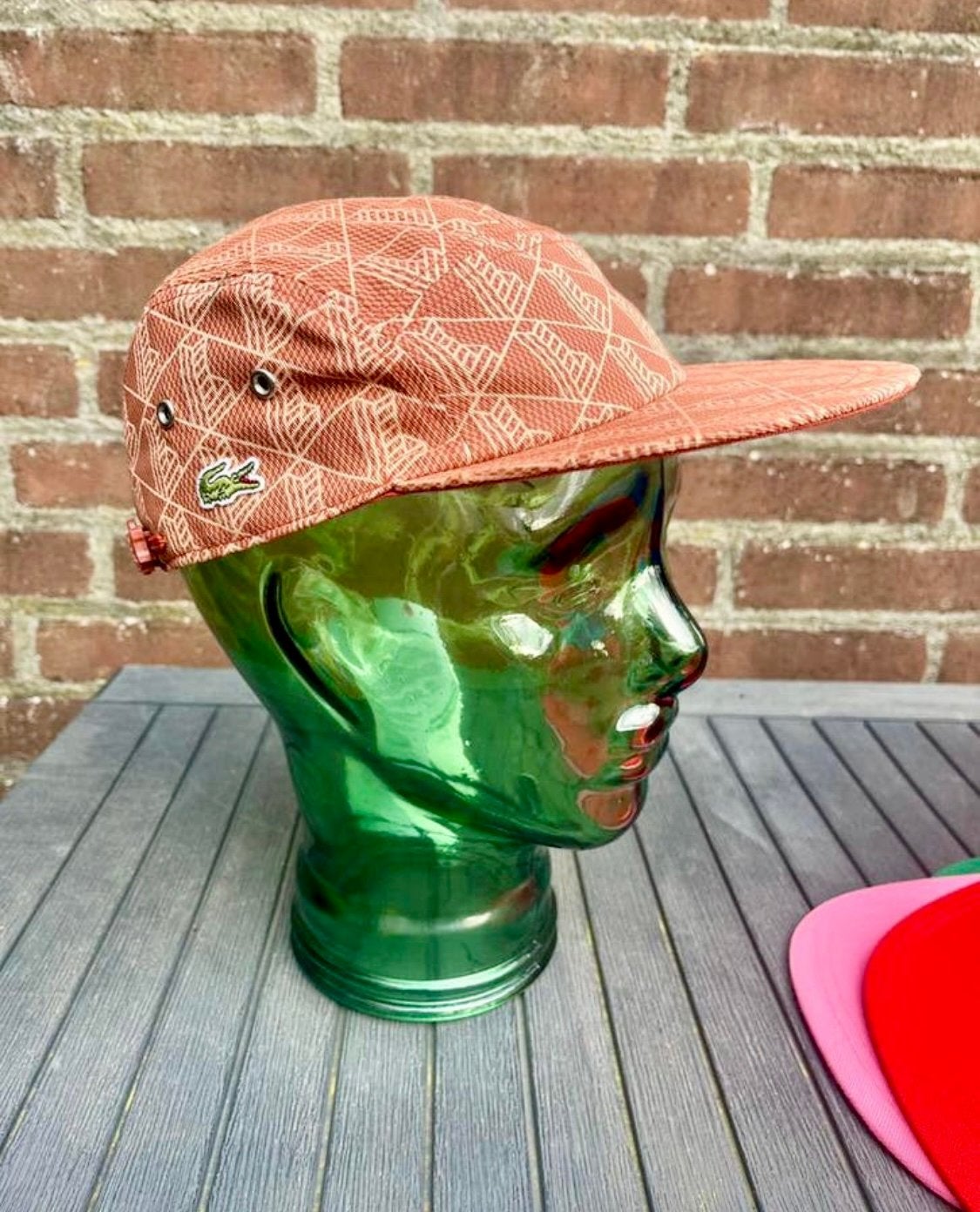 Lacoste girolle pet cap hat geometric casquette Large new, Verzenden, Nieuw, 58 of 59 cm (L, 7¼ of ⅜ inch), Pet