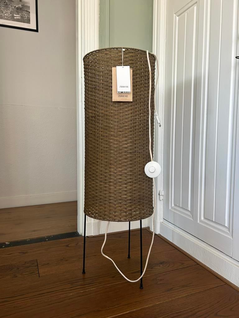 Zara lamp riet twv €189, Ophalen, Overige materialen, 100 tot 150 cm, Nieuw