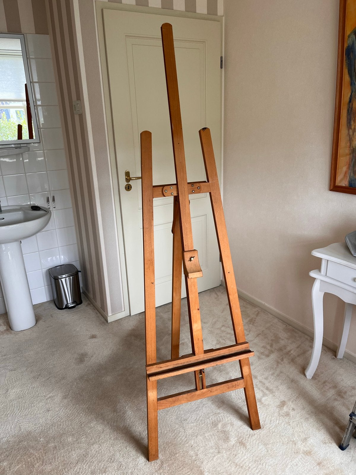 Houten schildersezel, Hobby en Vrije tijd, Schilderen, Ophalen, Gebruikt, Ezel