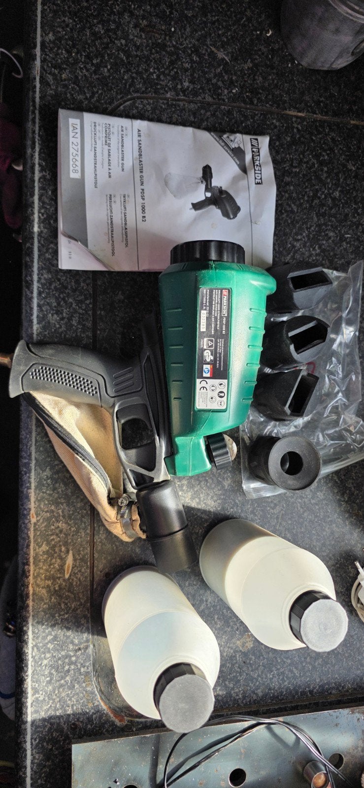 Parkside Zandstraalpistool met accessoires, Ophalen, Gebruikt, Overige typen, Parkside