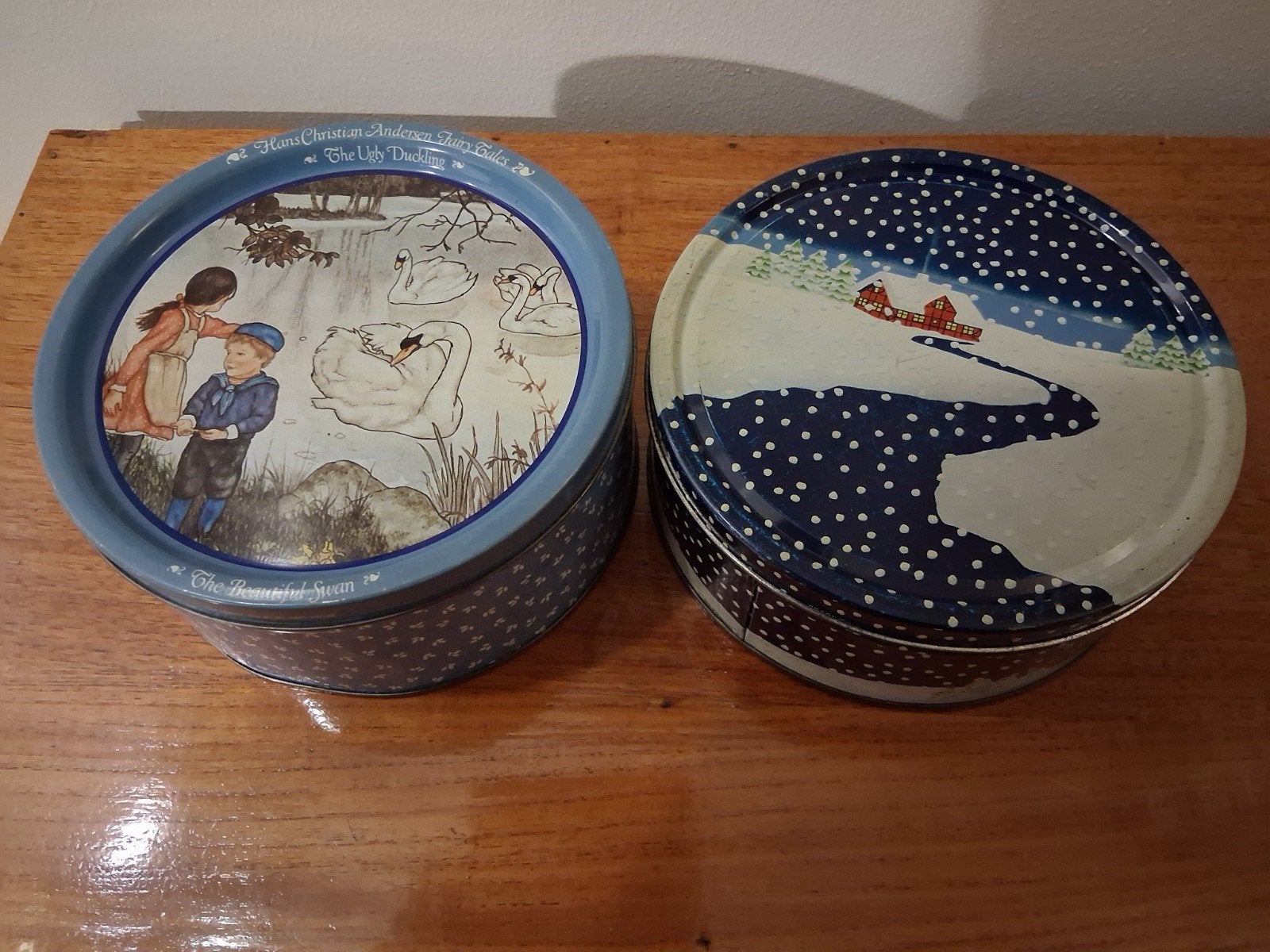 twee blauwe koektrommels €5, Ophalen of Verzenden, Overige