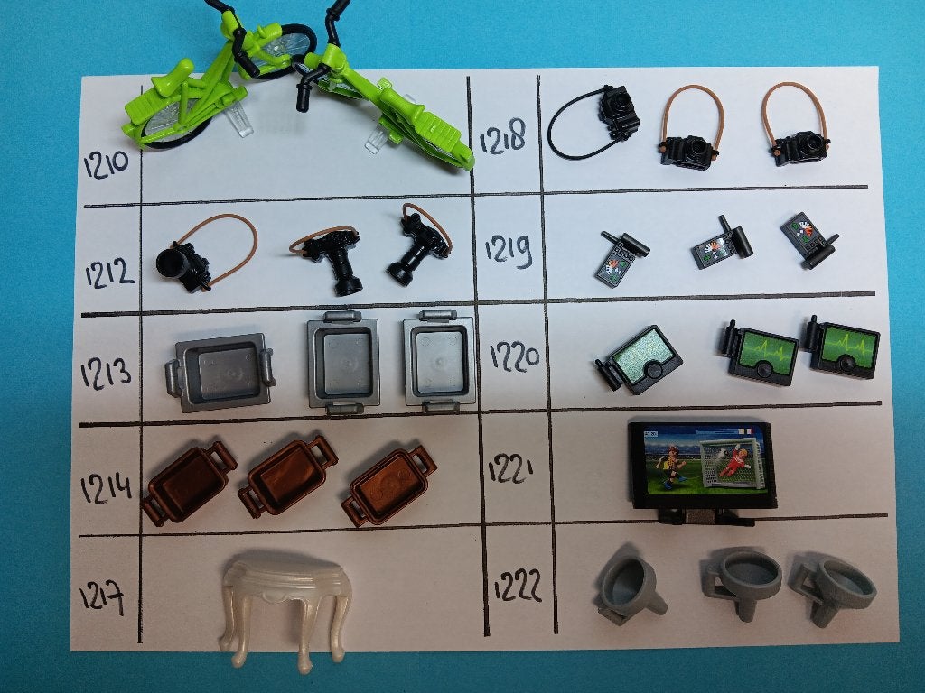Playmobil Onderdelen 1210-22 TV Bak Camera Toestel Fiets, Verzenden, Gebruikt, Losse onderdelen