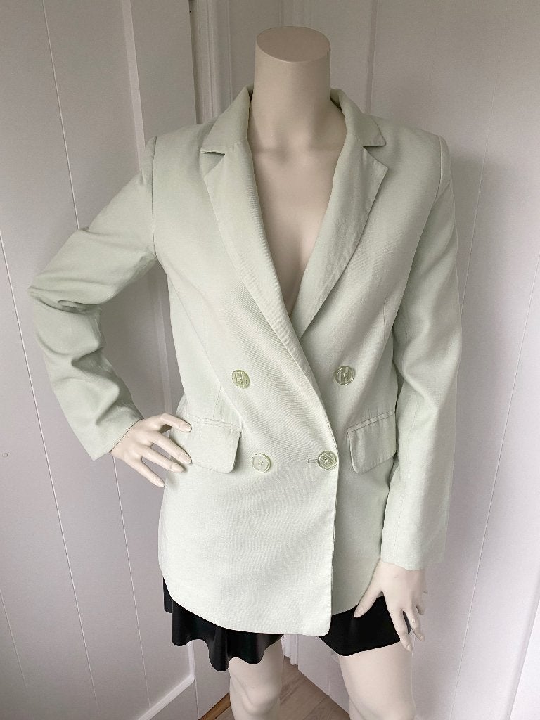Nette staat: zomerse PULL & BEAR blazer mintgroen mt. S, Ophalen of Verzenden, Jasje, Gedragen, Groen