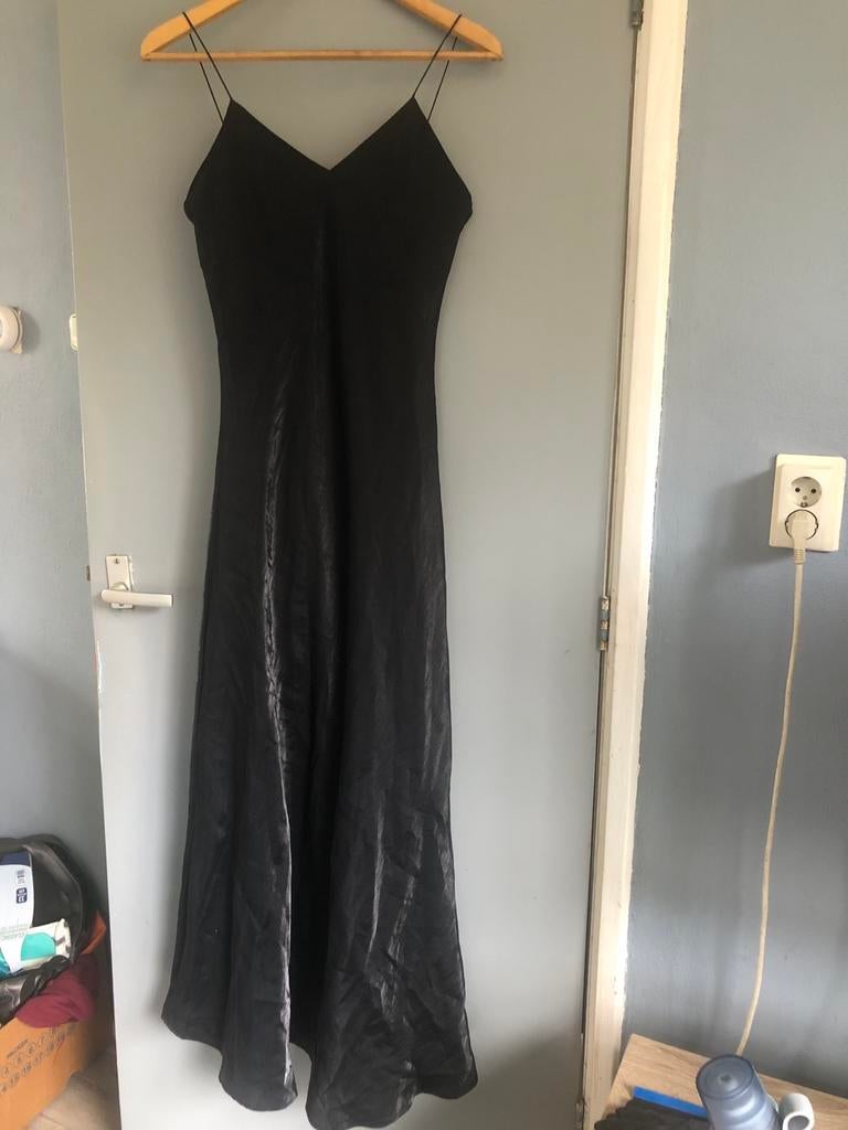 Elegante Zwarte Galajurk, Kleding | Dames, Gelegenheidskleding, Gedragen, Galajurk, Maat 42/44 (L), Zwart, Ophalen of Verzenden