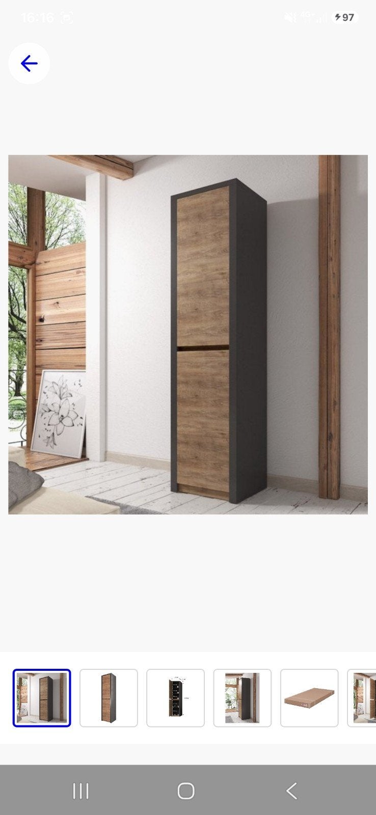 Meubella: smalle kast met deuren en planken, Minder dan 50 cm, Met deur(en), Nieuw, Ophalen of Verzenden