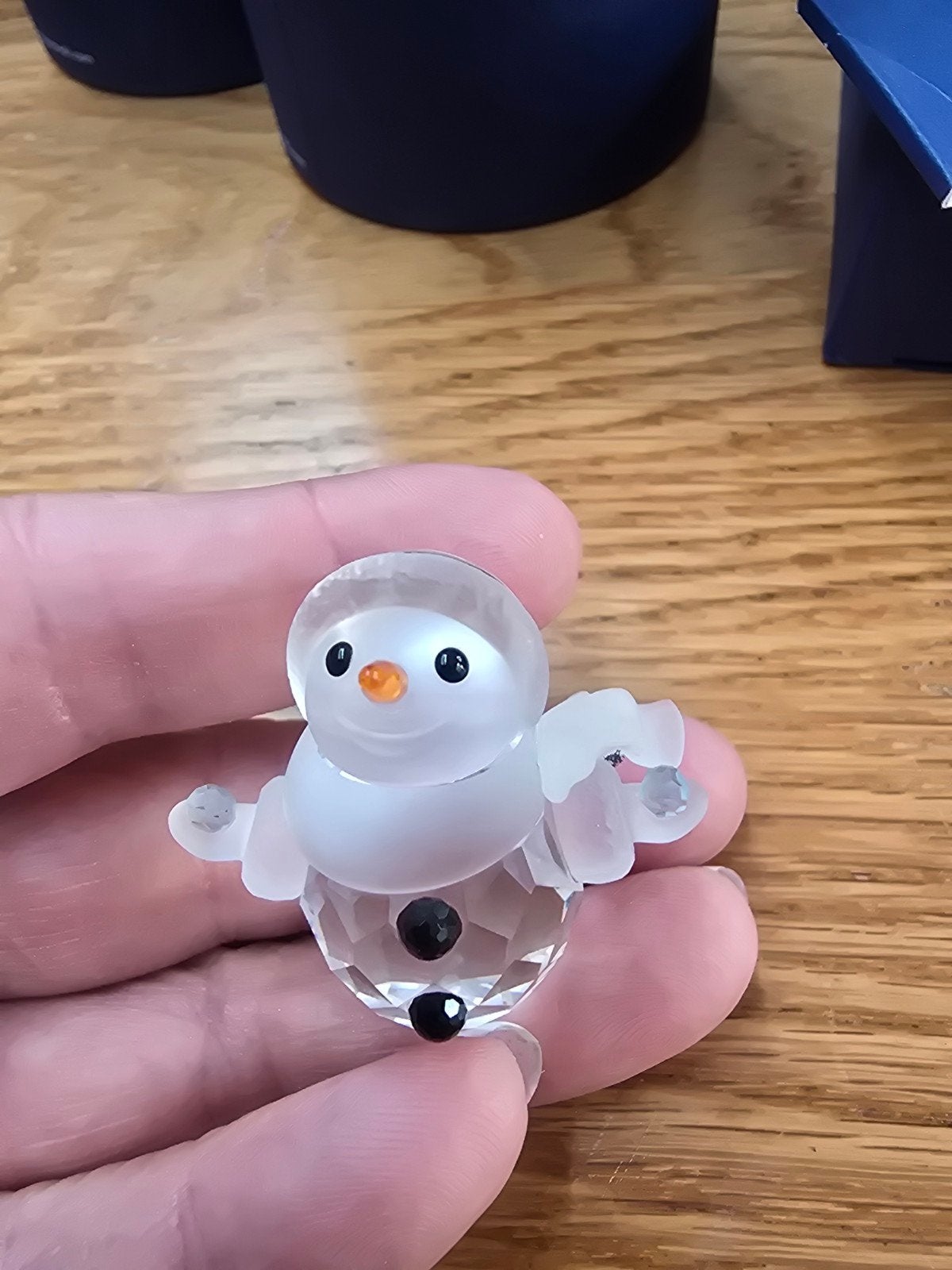 Swarovski Sneeuwpop Figuurtje met Doos en Certificaat, Ophalen of Verzenden, Zo goed als nieuw, Figuurtje