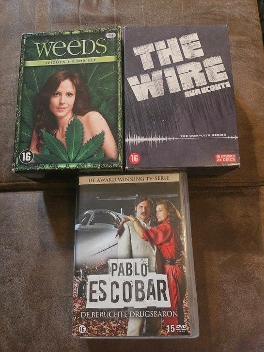 DVD Boxsets: Pablo Escobar, The Wire, Weeds, Cd's en Dvd's, Vanaf 16 jaar, Ophalen of Verzenden, Zo goed als nieuw, Inclusief doosje