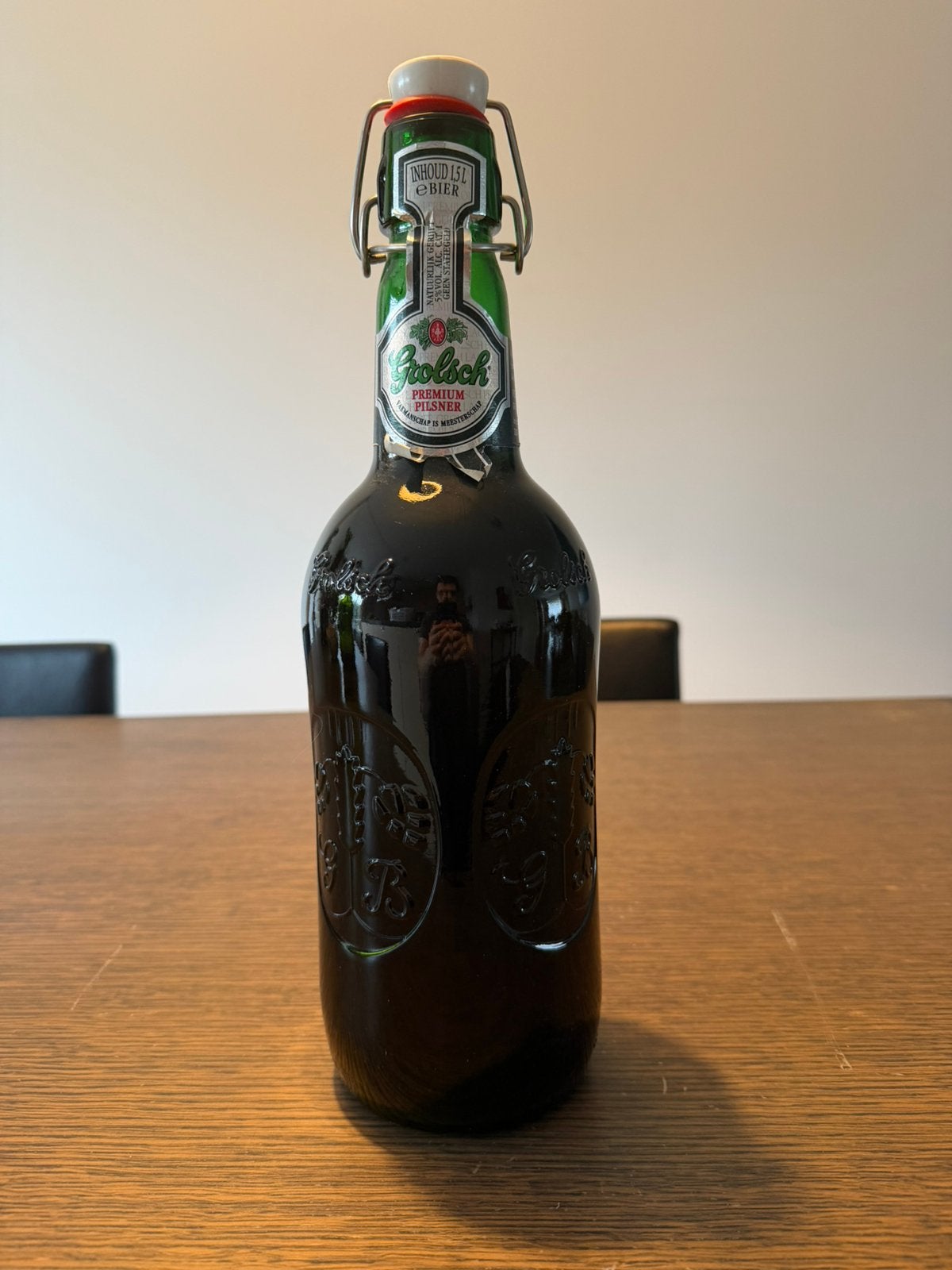 Vintage Grolsch 1.5L fles NOG VOL, Ophalen of Verzenden, Flesje(s), Grolsch